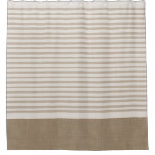 Beige türkische Streifen | Bauernhof Badezimmer Ei Duschvorhang (Vorderseite)