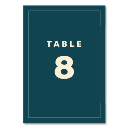 Beige und Aquamarine Wes Anderson Inspirierte Tisc Tischnummer