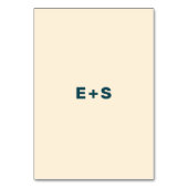 Beige und Aquamarine Wes Anderson Inspirierte Tisc Tischnummer (Rückseite)