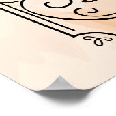 Beige und Black Bauern Gebet-Poster Poster (Ecke)