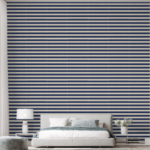 Beige und blaue Streifen Tapete