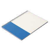 Beige- und Blauton Notizblock (Linke Seite)