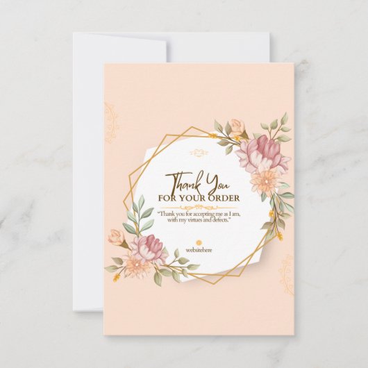 Beige und braun minimalistisch danke Karte (Vorderseite)