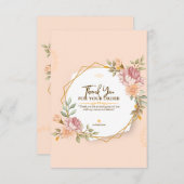 Beige und braun minimalistisch danke Karte (Vorne/Hinten)