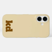 beige und braune Monogramm Initiale iPhone / iPad  Case-Mate iPhone Hülle (Rückseite (Horizontal))