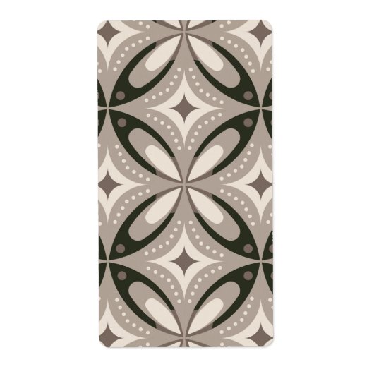 Beige und braune Retro-Kreisformen (Vorne)