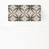Beige und braune Retro-Kreisformen Banner (InSitu)