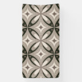 Beige und braune Retro-Kreisformen Banner (Vertikal)
