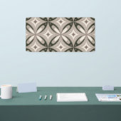 Beige und braune Retro-Kreisformen Banner (Messe)