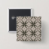 Beige und braune Retro-Kreisformen Button (Vorne & Hinten)