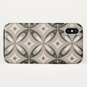 Beige und braune Retro-Kreisformen Case-Mate iPhone Hülle (Rückseite (Horizontal))
