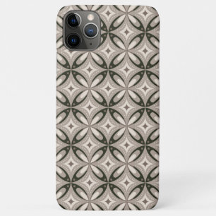 Beige und braune Retro-Kreisformen Case-Mate iPhone Hülle