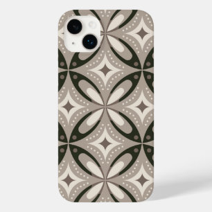 Beige und braune Retro-Kreisformen Case-Mate iPhone 14 Plus Hülle
