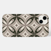 Beige und braune Retro-Kreisformen Case-Mate iPhone Hülle (Rückseite (Horizontal))