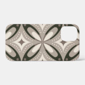 Beige und braune Retro-Kreisformen Case-Mate iPhone Hülle (Rückseite (Horizontal))