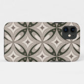Beige und braune Retro-Kreisformen Case-Mate iPhone Hülle (Rückseite (Horizontal))