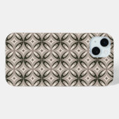 Beige und braune Retro-Kreisformen Case-Mate iPhone Hülle (Rückseite (Horizontal))