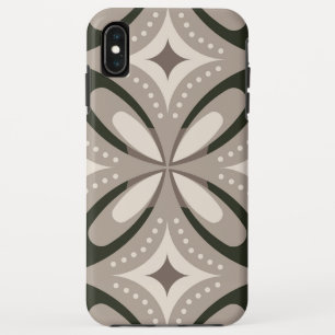Beige und braune Retro-Kreisformen Case-Mate iPhone Hülle