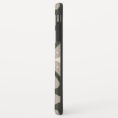 Beige und braune Retro-Kreisformen Case-Mate iPhone Hülle (Hinten/Links)