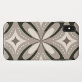 Beige und braune Retro-Kreisformen Case-Mate iPhone Hülle (Rückseite (Horizontal))