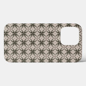 Beige und braune Retro-Kreisformen Case-Mate iPhone Hülle (Rückseite (Horizontal))