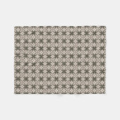 Beige und braune Retro-Kreisformen Fleecedecke (Vorderseite (Horizontal))