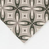 Beige und braune Retro-Kreisformen Fleecedecke (Ecke)
