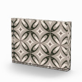 Beige und braune Retro-Kreisformen Fotoblock (Rechts)