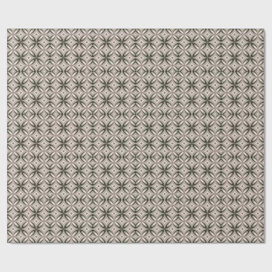 Beige- und braune Retro-Kreisformen Geschenkpapier (Flach)