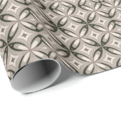 Beige- und braune Retro-Kreisformen Geschenkpapier (Rolleneckpunkt)