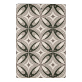 Beige und braune Retro-Kreisformen Mini Klemmbrett (Rückseite)
