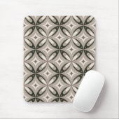 Beige und braune Retro-Kreisformen Mousepad (Mit Mouse)