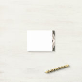 Beige und braune Retro-Kreisformen Post-it Klebezettel (Auf Schreibtisch)