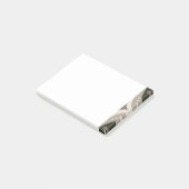 Beige und braune Retro-Kreisformen Post-it Klebezettel (angewinkelt)