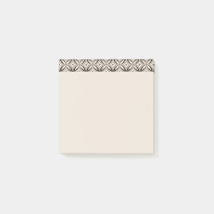 Beige und braune Retro-Kreisformen Post-it Klebezettel