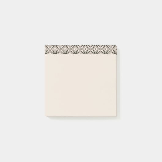 Beige und braune Retro-Kreisformen Post-it Klebezettel (Vorderseite)