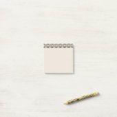 Beige und braune Retro-Kreisformen Post-it Klebezettel (Auf Schreibtisch)