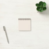 Beige und braune Retro-Kreisformen Post-it Klebezettel (Büro)