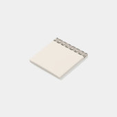 Beige und braune Retro-Kreisformen Post-it Klebezettel (angewinkelt)