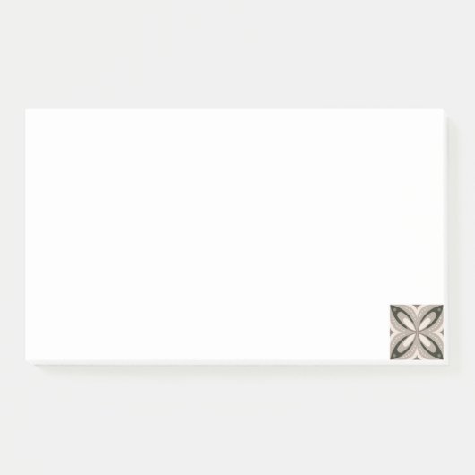 Beige und braune Retro-Kreisformen Post-it Klebezettel (Vorderseite)