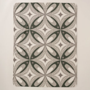 Beige- und braune Retro-Kreisformen Sherpadecke