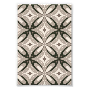 Beige und braune retro-kreisförmige Formen Fotodruck