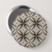 Beige- und braune retro-runde Formen Button (Vorne & Hinten)