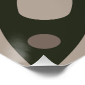 Beige und braune retro-runde Formen Poster (Ecke)