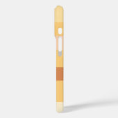 Beige und braune Streifen personalisierte Bezeichn Case-Mate iPhone Hülle (Rückseite / Links)