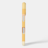 Beige und braune Streifen personalisierte Bezeichn Case-Mate iPhone Hülle (Rückseite / Rechts)