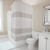 Beige und braune Tartan. Duschvorhang (Beispiel)