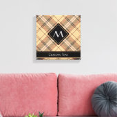 Beige- und Braunkaro Leinwanddruck (Insitu (Wohnzimmer))