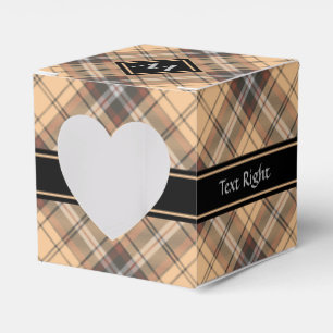 Beige und Brauntartan Geschenkschachtel