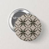 Beige- und Brauntöne im Retro-Stil mit kreisförmig Button (Vorne & Hinten)